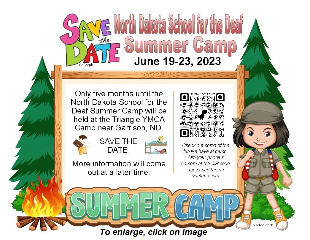 Save the Date for 2023 Summer Camp flyer