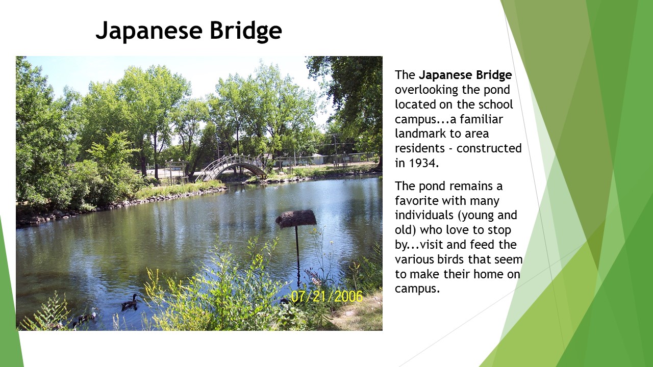 Japanese Bridge over the pond on the NDSD Campus