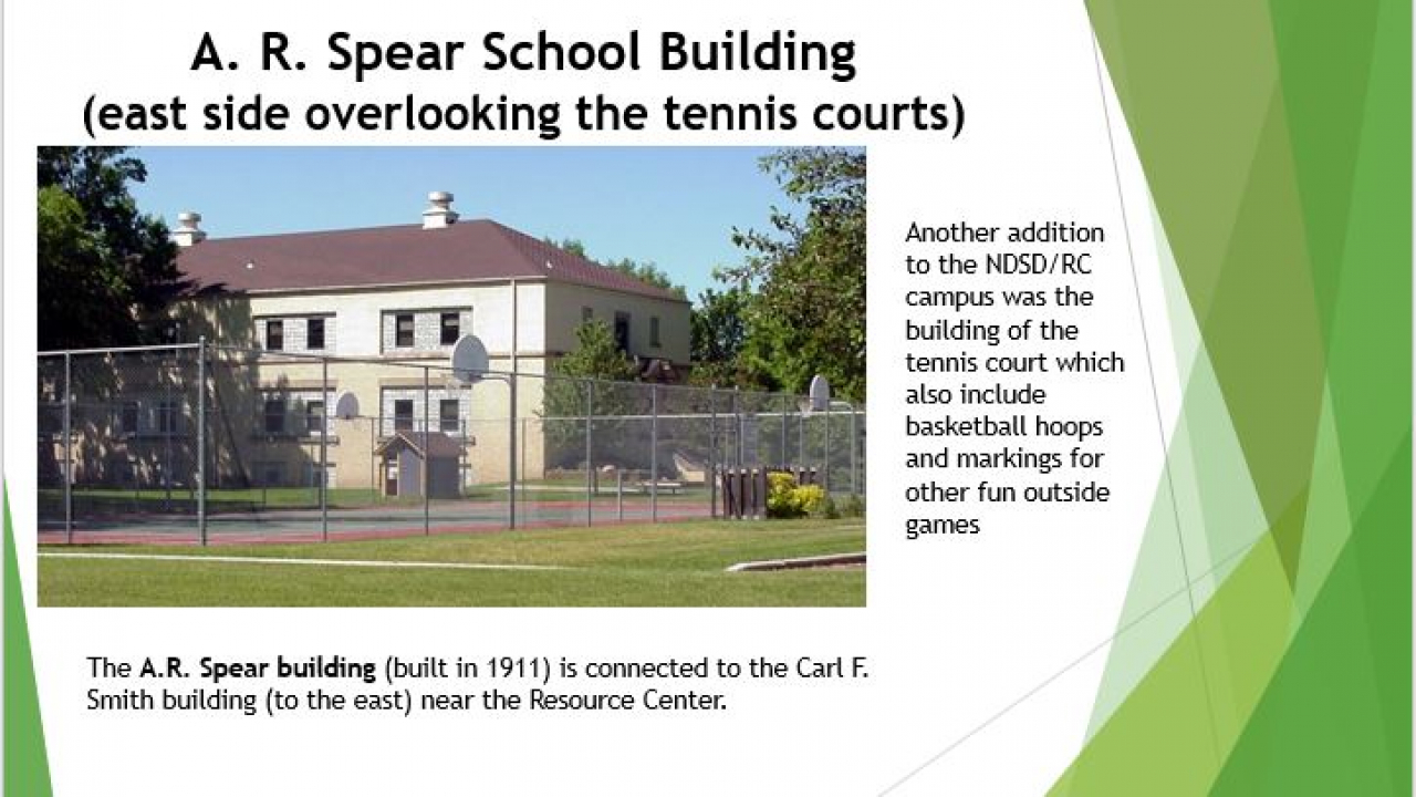 A.R. Spear Building (east side overlooking the tennis courts)