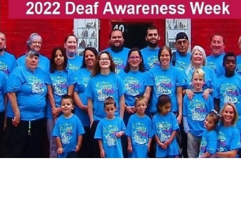 Deaf Awareness Week Student and Staff Group Pic